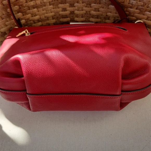 🔥🔥Rare NWOT Coach Skylar Small Satchel Crossbody Hobo Deep Scarlet/IM❤️❤️🌹 - Picture 4 of 8